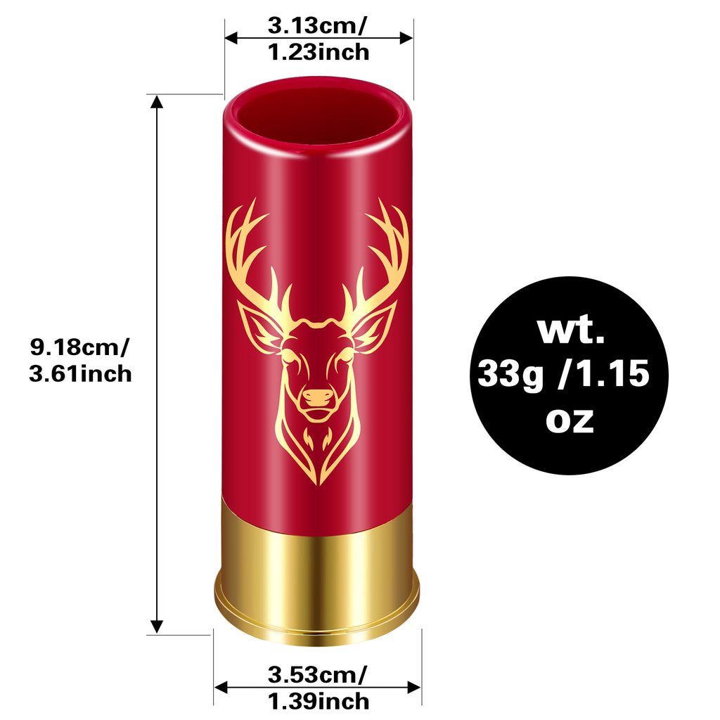 4PCS Deer Head Bullet Shot Glass Set – Reusable Plastic Whiskey Cups 1.5oz