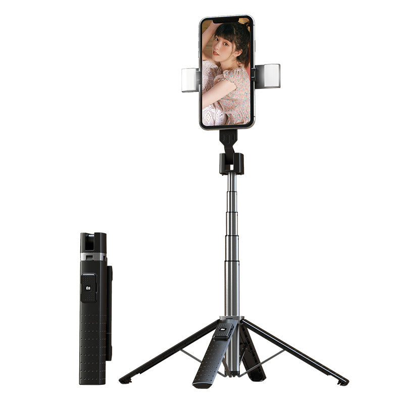Bluetooth Selfie Stick Tripod with Dual Fill Light – Adjustable Aluminum Phone Stand