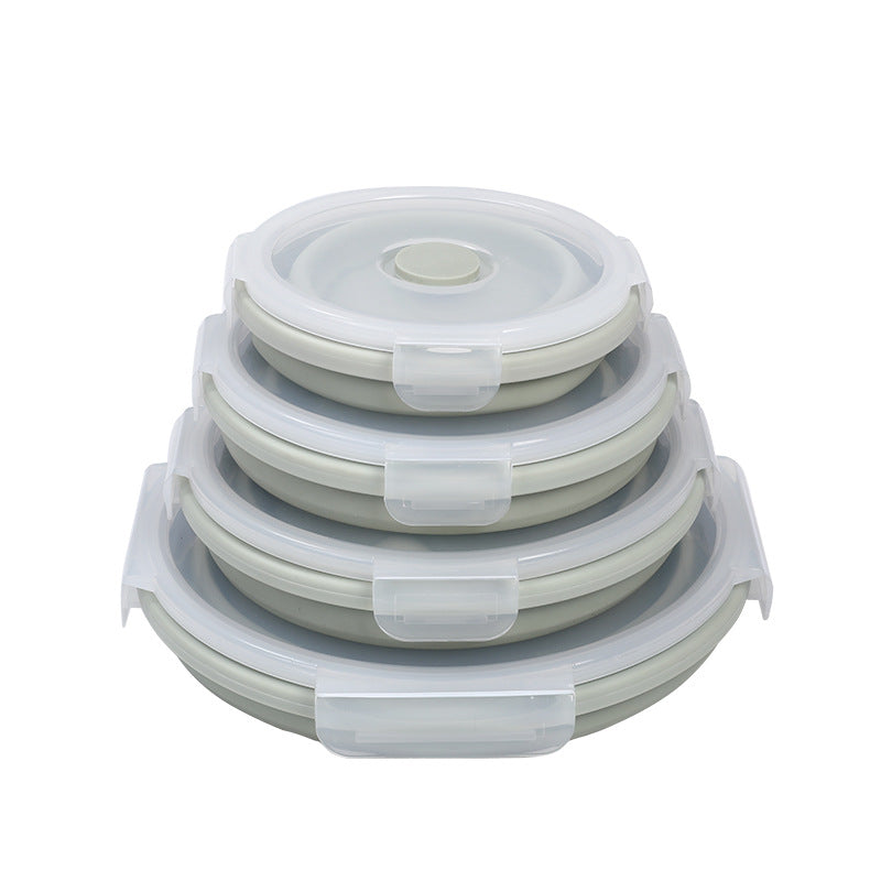 Collapsible Silicone Lunch Box& Freezer Safe Food Storage