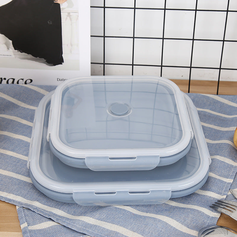 Collapsible Silicone Lunch Box& Freezer Safe Food Storage