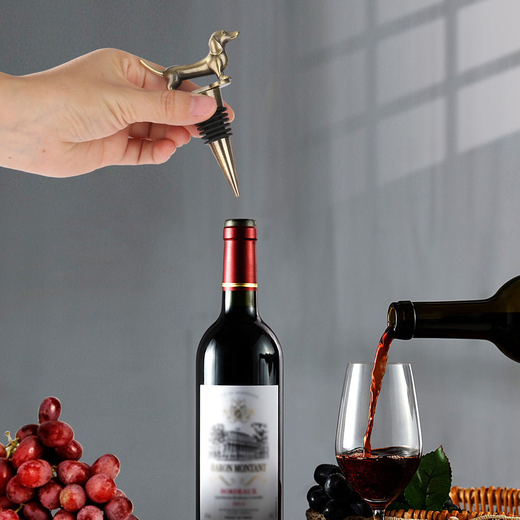 Wine Bottle Stopper – Zinc Alloy Champagne & Red Wine Sealer