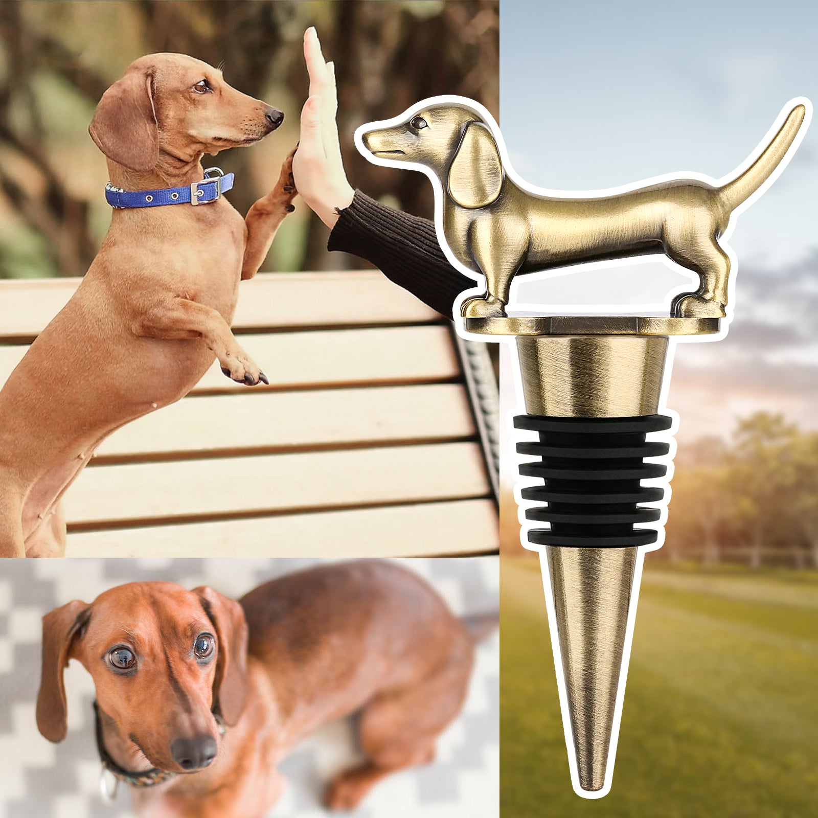 Wine Bottle Stopper – Zinc Alloy Champagne & Red Wine Sealer