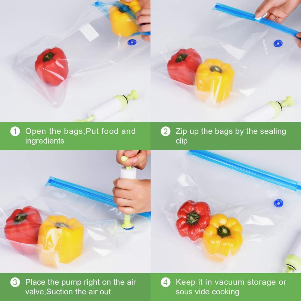 17PCS Reusable Vacuum composite packaging bag