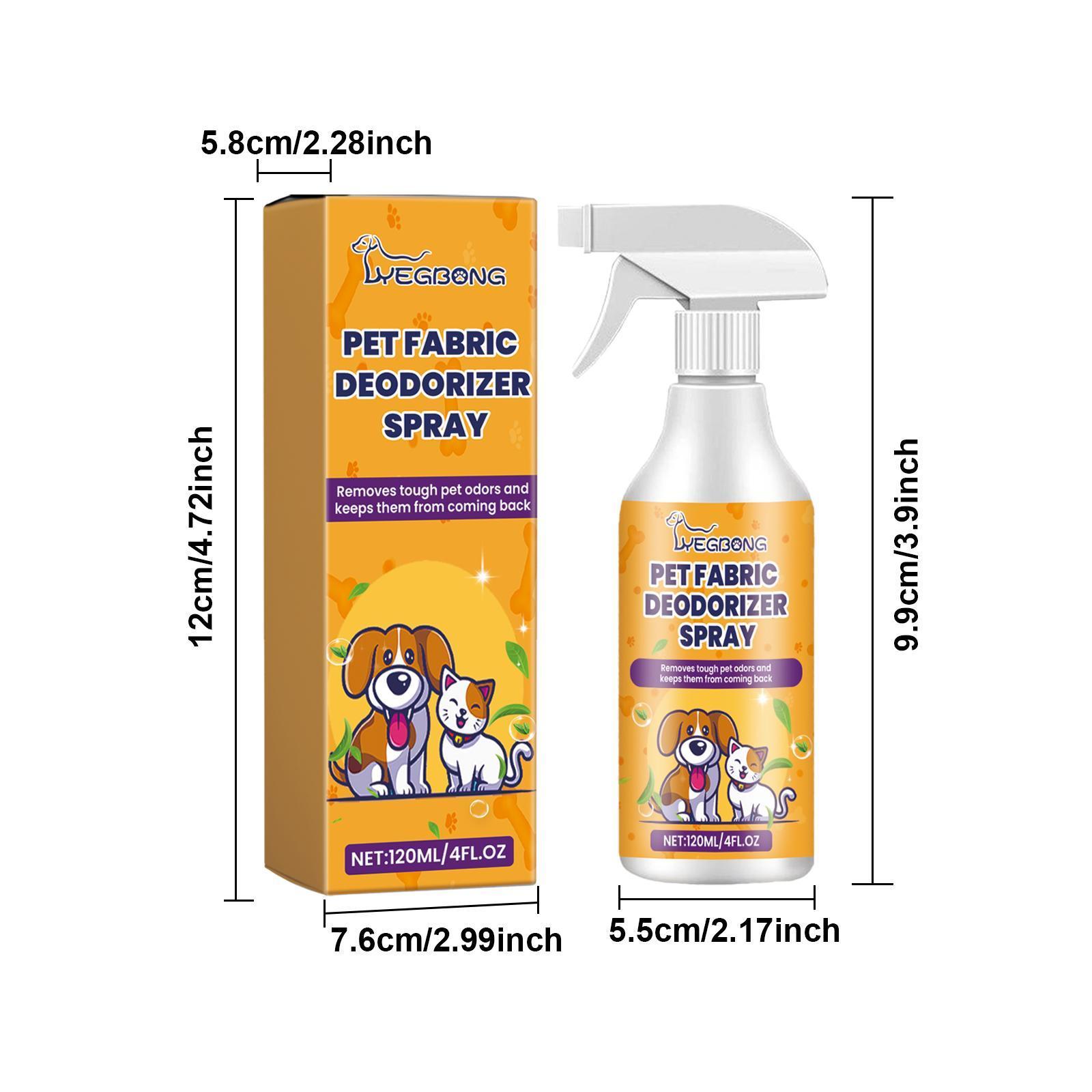 3Pcs,Pet Fabric Deodorizer Spray – Removes Pet Odor & Freshens Home | Safe for Dogs & Cats”