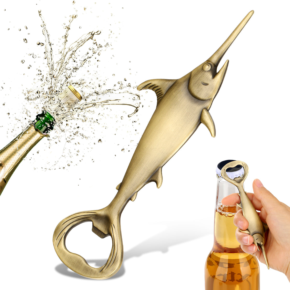 Swordfish Beer Bottle Opener – Metal Bar & Kitchen Accessory