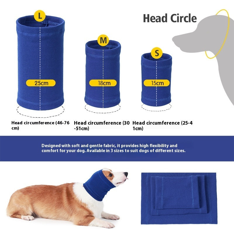 Pet Dog Comforter Headband Scarf Grooming, Thunder & Noise Protection