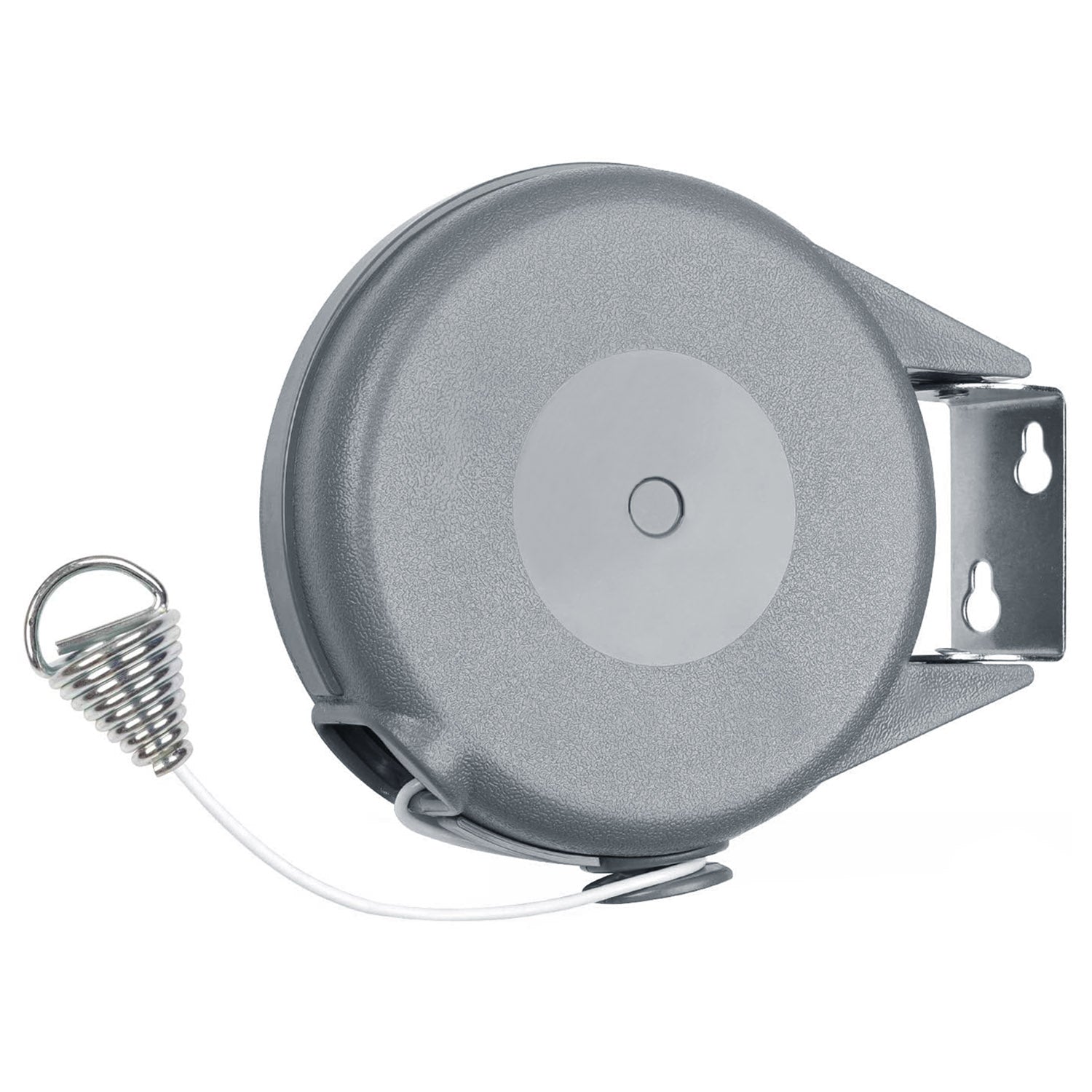 : 49FT Retractable Clothesline Outdoor Automatic PVC Washing Line with Wall Mount