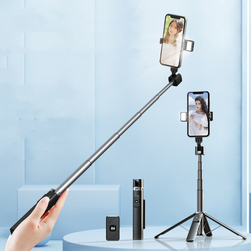 Bluetooth Selfie Stick Tripod with Dual Fill Light – Adjustable Aluminum Phone Stand