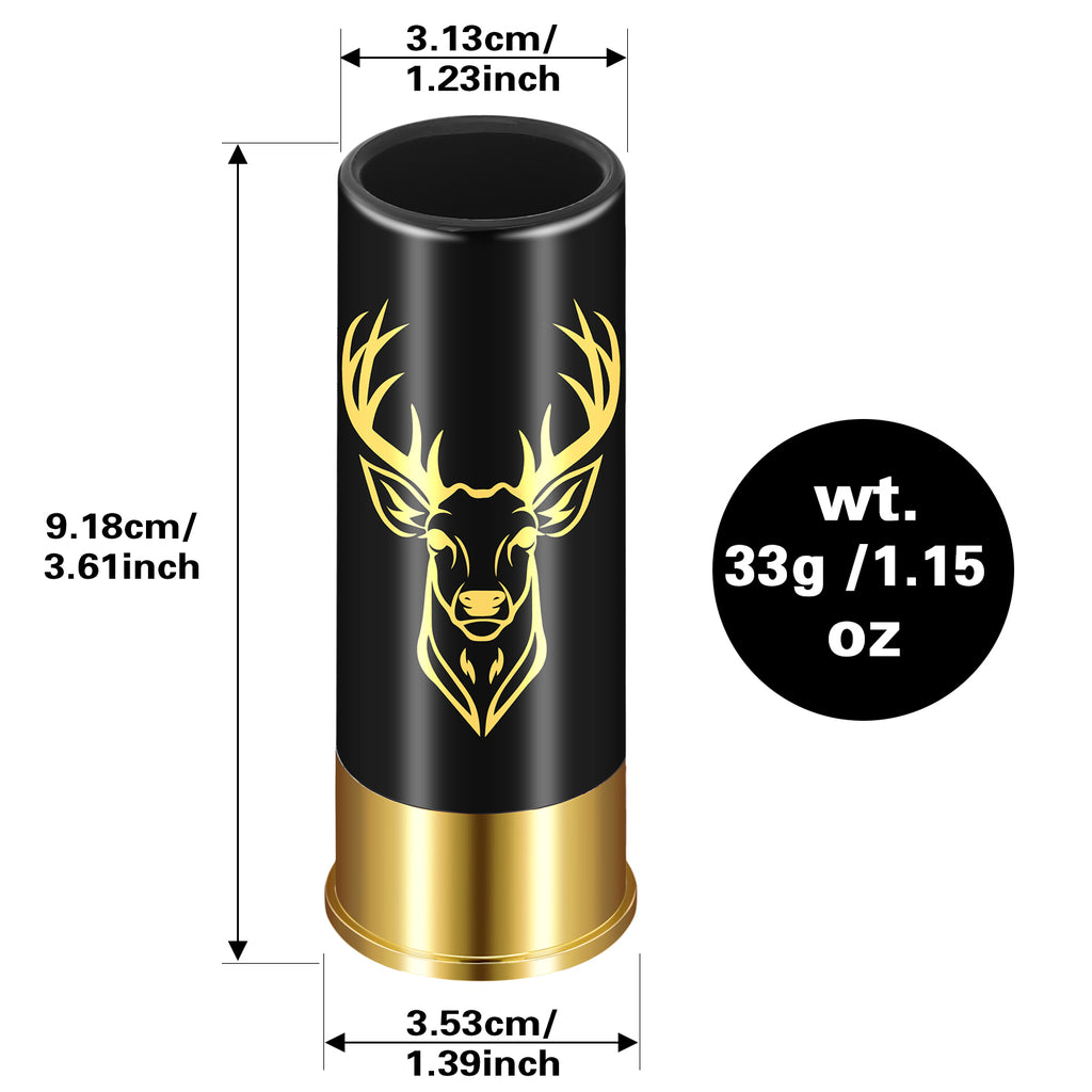 4PCS Deer Head Bullet Shot Glass Set – Reusable Plastic Whiskey Cups 1.5oz