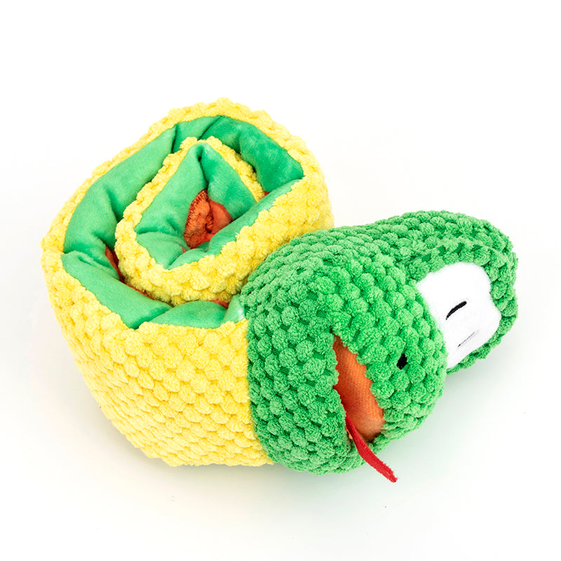 Interactive Snake Snuffle Dog Toy – Puzzle Treat Dispensing IQ Training Toy for Boredom Relief