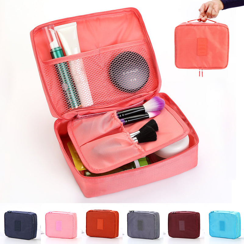 Waterproof Travel Cosmetic Bag – Multi-Pocket Makeup Organizer