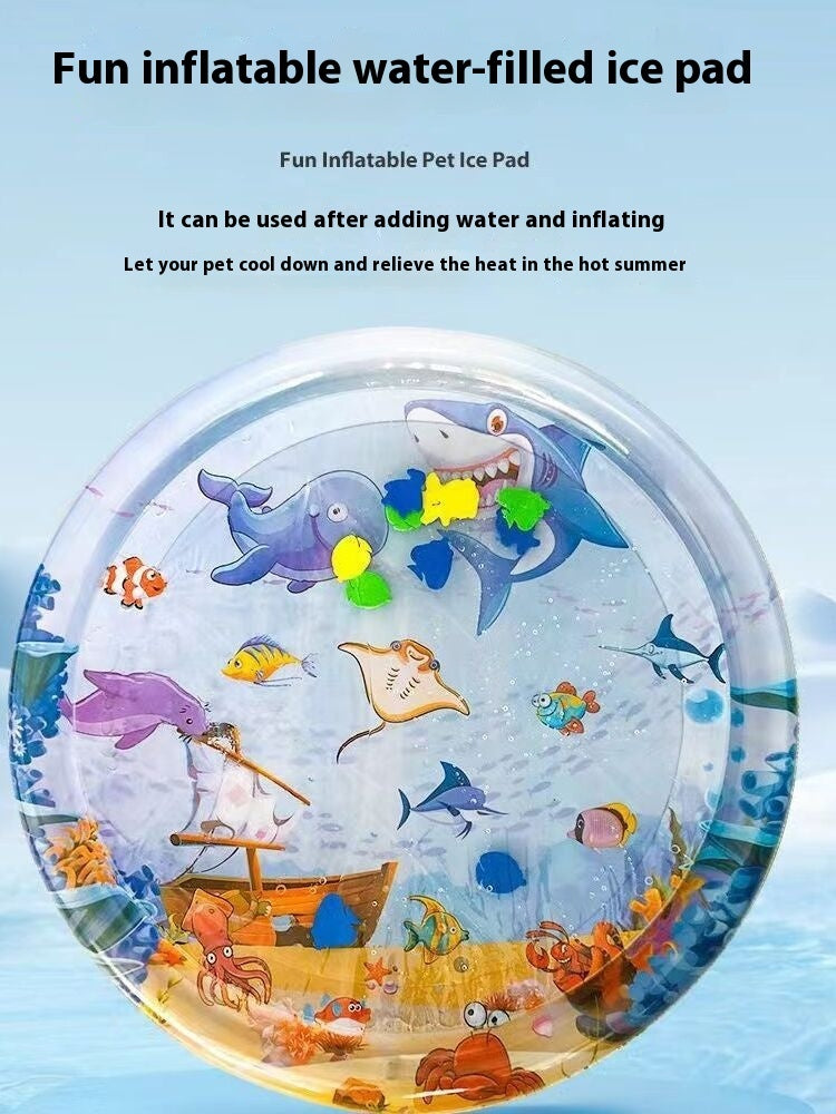 Inflatable Pet Cooling Water Mat – Summer Ice Pad for Dogs & Cats (65cm / 100cm)